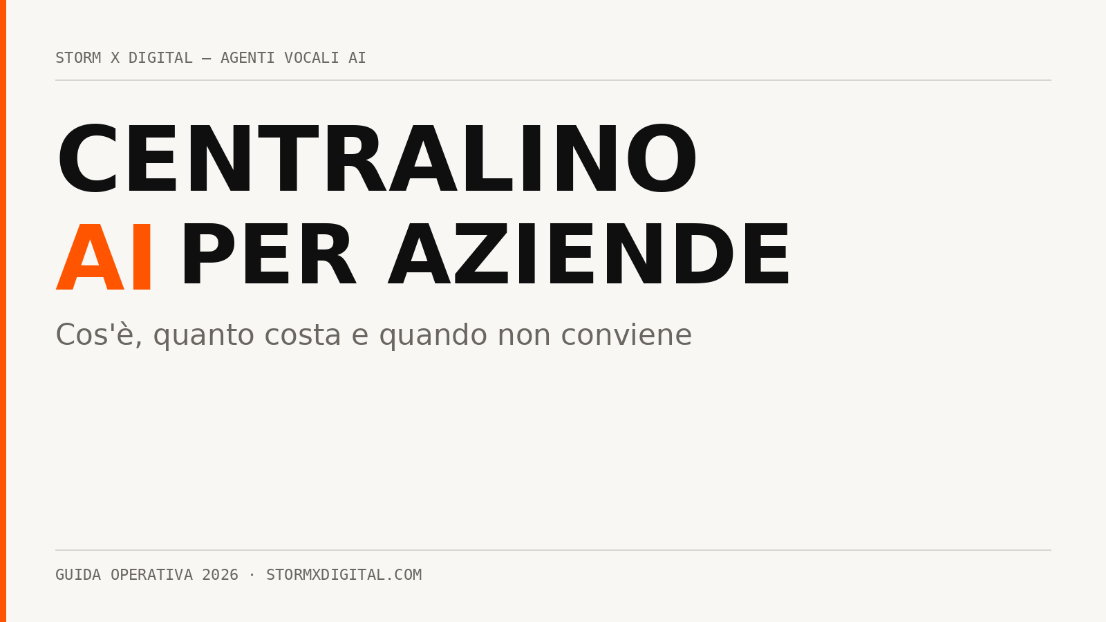 CENTRALINO AI PER AZIENDE — GUIDA OPERATIVA