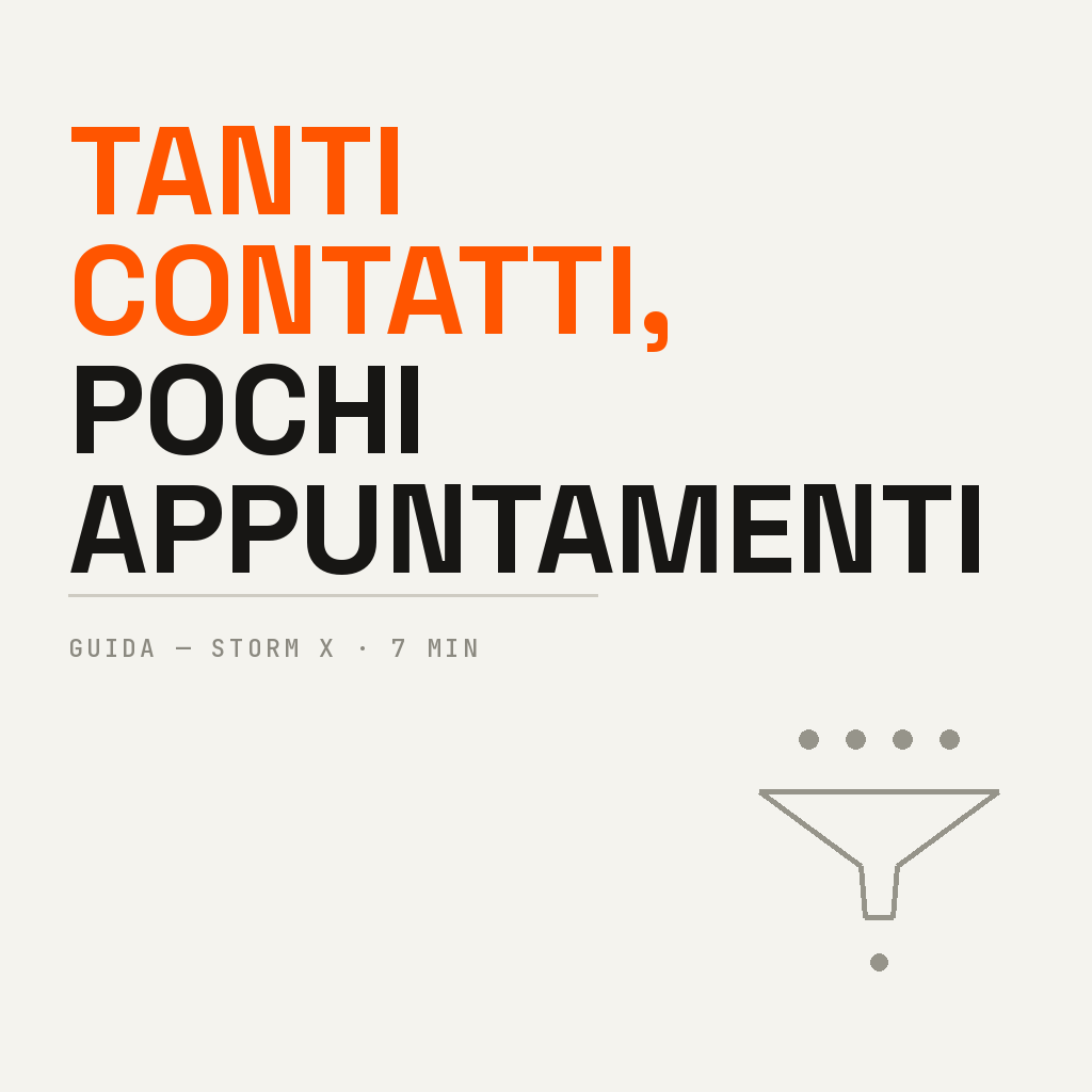 TANTI CONTATTI, POCHI APPUNTAMENTI